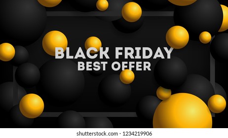 Black Friday Sale Poster. Vector illustration