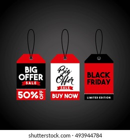 black friday sale poster vector illustration design