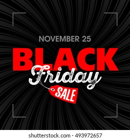 Black Friday Sale poster. Vector illustration.