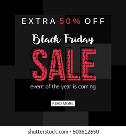 Black Friday Sale Poster Vector Illustration EPS 10 Format