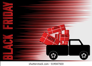 Black friday sale poster. Vector illustration.