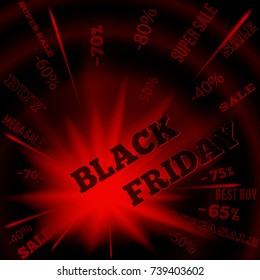 Black Friday sale poster. Vector illustration.