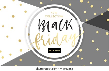Black Friday Sale Poster. Vector illustration. Sale banner, background, flyer, invitation card template design