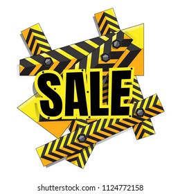 Black Friday Sale poster/banner over grunge textured brush painted discount 50% on white background. vector. banner. Business