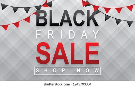 Black Friday sale poster,Black Friday sale banner,Vector,Illustration.