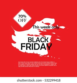 Black Friday Sale Poster.black friday concept. Vector illustration.