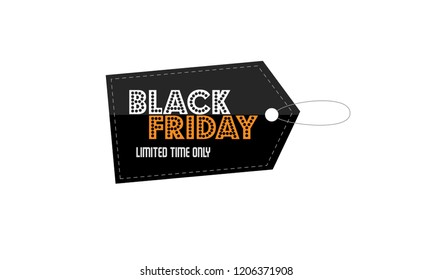 Black Friday sale price label design template. Vector illustration of Black Friday promotion label concept