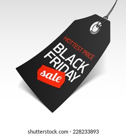 Black Friday Sale Price Tag. Vector.