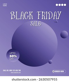 Black Friday Sale Product Display Social Media Post Template Design.