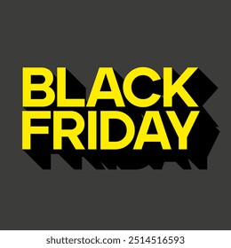 black friday sale promo vector yellow