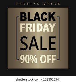 Black friday sale promotion abstract banner template.