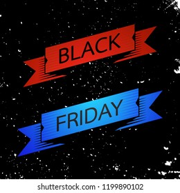Black friday sale promotion banner, stock vector