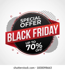 black friday sale promotion banner premium vector