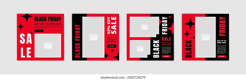 Black Friday sale promotion banner template. Vector design for Black Friday sale promotion.