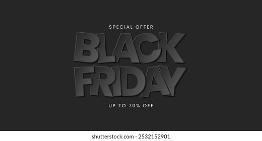 Black Friday sale promotion banner. Shopping and discount promo design template. Vector illustration