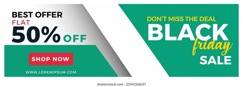 black Friday sale promotion banner design, vector illustrator