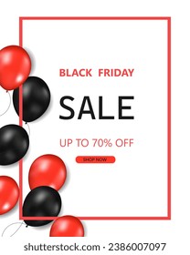 Black friday sale promotion poster with shiny gift box, Shopping sale and discount festive. Vector illustration. svg