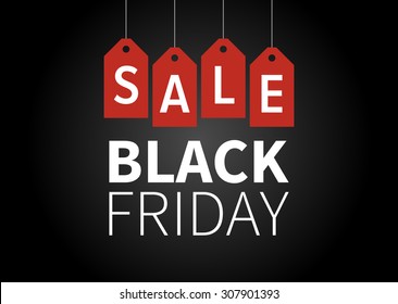 Black Friday sale promotion vector display poster / postcard