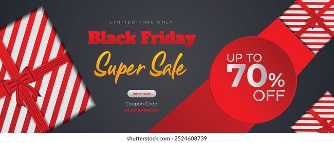 Black Friday Promoção Web Banner Projeto de fundo. Black Friday Super Venda Desconto Social Media Poster, Banner, ou fundo modelo para anúncios de capa, folhetos, cartão de convite, folheto