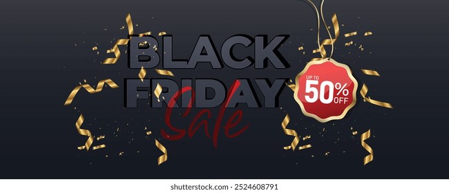 Black Friday Promoção Web Banner Projeto de fundo. Black Friday Super Venda Desconto Social Media Poster, Banner, ou fundo modelo para anúncios de capa, folhetos, cartão de convite, folheto