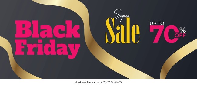 Black Friday Promoção Web Banner Projeto de fundo. Black Friday Super Venda Desconto Social Media Poster, Banner, ou fundo modelo para anúncios de capa, folhetos, cartão de convite, folheto