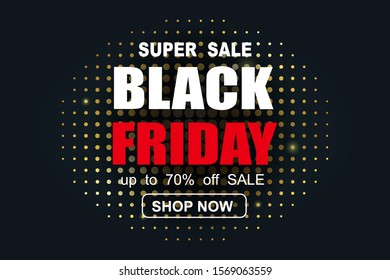 Black Friday sale promotional marketing banner / poster for decoration - vector