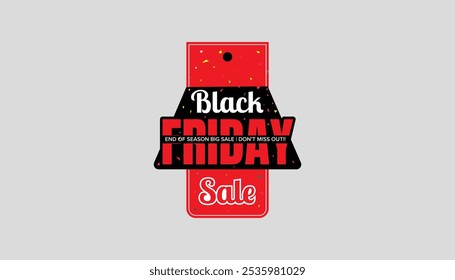 Black Friday sale red background. Black Friday promotion banner Vector Illustrations.