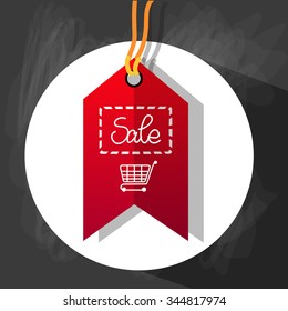 Black Friday Sale Red Tag Banner Vector Illustration