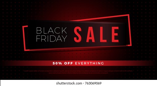 Black friday venda fundo tag vermelho. Logotipo de venda Super sexta-feira para design de banner, web, cabeçalho e flyer. Compras de Natal e Ano Novo