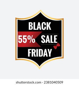 black Friday sale ribbon with gradient color