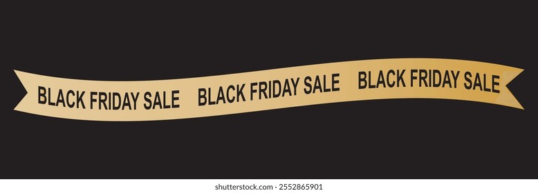 Black Friday venda fita tag com texto. Design moderno com tipografia Black Friday e fundo de fita de venda. Conceito criativo para anúncio Black Friday, cartaz, banner etc ilustração vetor . EPS 10