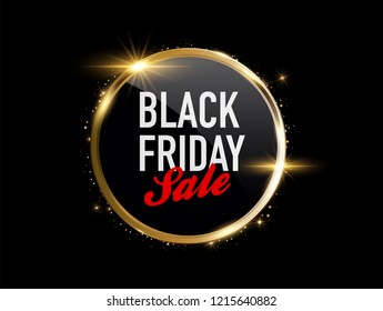 Black friday sale, round banner, advertising, vector illustration.