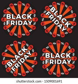 Black Friday Sale seamless pattern. Vector banner for shops, web. Vector Illustration EPS10