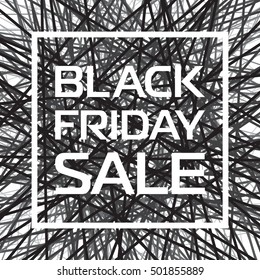 Black Friday Sale, season discount, abstract technology background, chaotic lines, geometry vector wallpaper