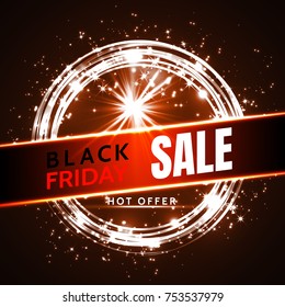 black friday sale shining vector banners. illustration.