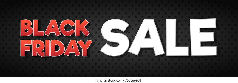 Black Friday Sale - shiny banner or advertisement. Vector.