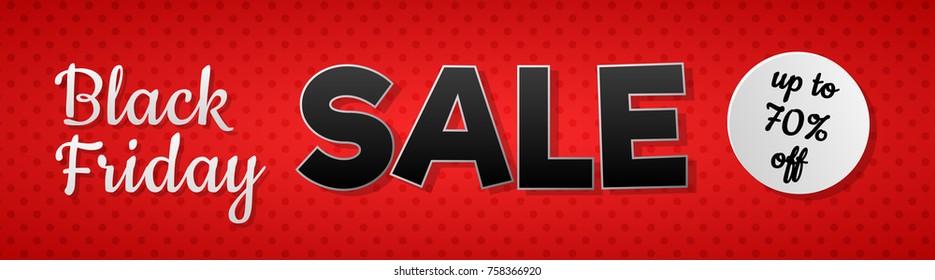 Black Friday Sale - shiny banner or advertisement. Vector.