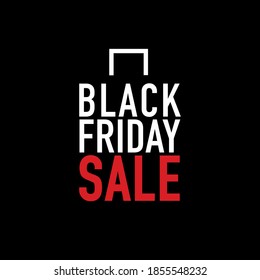 Black Friday Sale with shop bag
