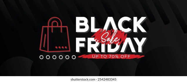 Black Friday sale shopping background Seasonal discount banner