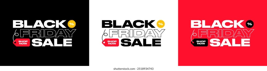 Black Friday Sale Sign. Black Friday Logo Vector Illustration Concept for Black Friday Sale Advertisement, Ad, Label, Banner.