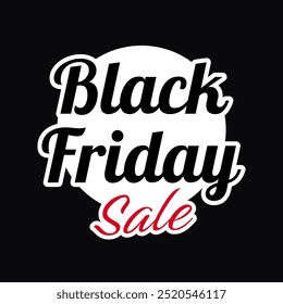 Black Friday Sale sign. Minimal simple design for banner, poster, sticker, label, tag, coupon, flyer, brochure, booklet or card.