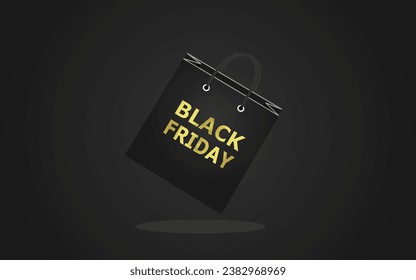 Black Friday sale sign on black background