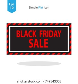 Black Friday Sale Sign. Vector Illustration.
