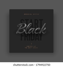 Black friday sale for social media. Screen backdrop for instagram stories and post, mobile app, banners, cards. Stories template.