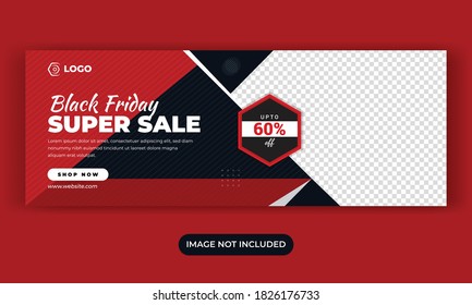 Black Friday sale social media banner template