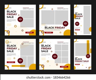 Black Friday Sale Social Media Post Template And Feed Banner Collection, Good For Instagram Stories, Feed Post Banner Design Template 