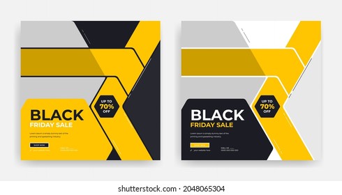 Black Friday Sale Social media post banner design, Abstract Black Friday sale banner template