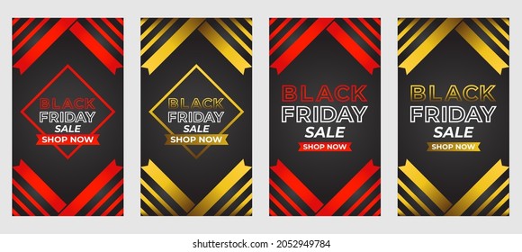 black friday sale social media stories promotion collection design