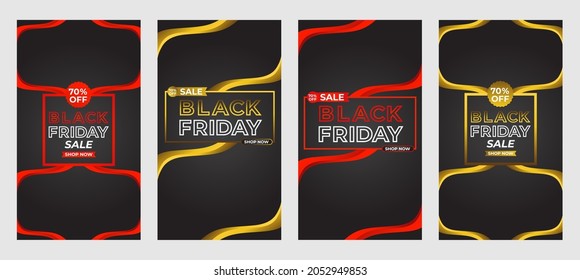 black friday sale social media stories promotion collection design