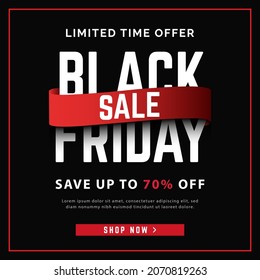 black friday sale social media post